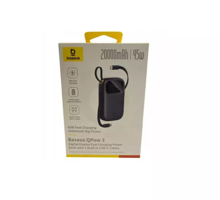 POWERBANK BASEUS QPOW 3 45W 20 000 MAH