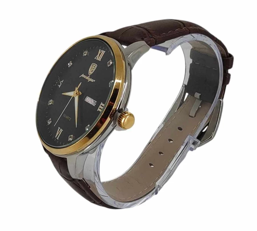 zegarek-meski-poedagar-brazowy-pasek-mechanizm-18738-1