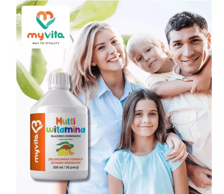 MYVITA MULTIWITAMINA PŁYN - 500 ML DLA DZIECI I DOROSŁYCH