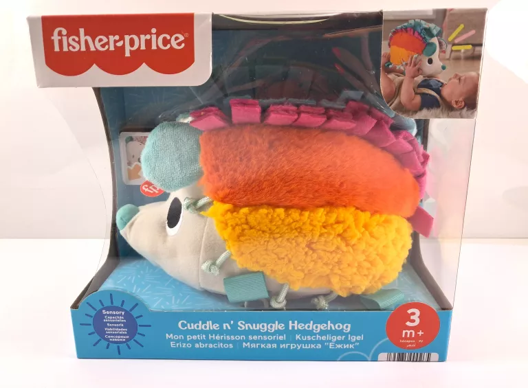 FISHER PRICE KOLOROWY JEŻ ZABAWKA SENSORYCZNA INTERAKTYWNA Z DŹWIĘKIEM