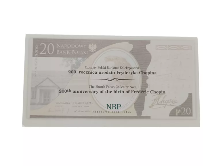 20ZL FRYDERYK CHOPIN BANKNOT