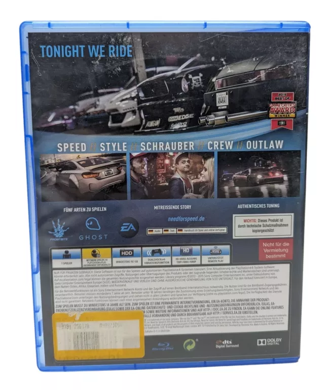 NEED FOR SPEED (2015) - GRA NA PLAYSTATION 4