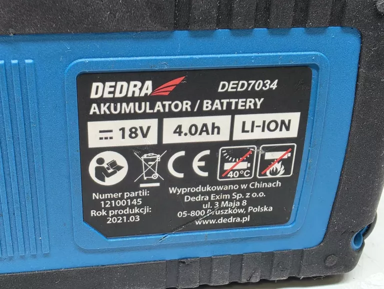 AKUMULATOR DEDRA DED7034 18V 4AH