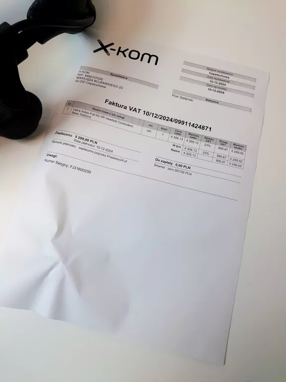 ZESTAW VALVE INDEX PC VR + FV/XKOM