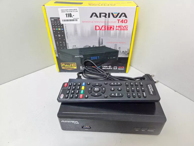 DEKODER FERGUSON ARIVA T40 DVB-T2 LAN USB HEVC TUNER TELEWIZJI NAZIEMNEJ