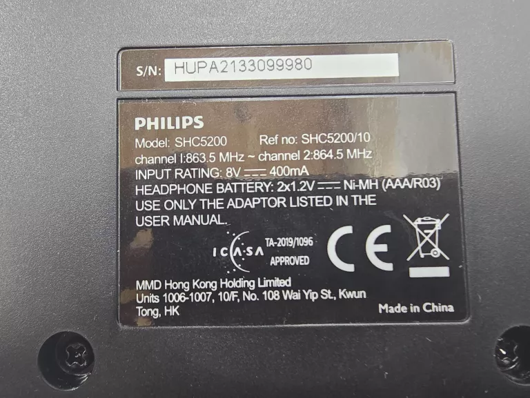 SŁUCHAWKI PHILIPS SHC5200 W PUDEŁKU