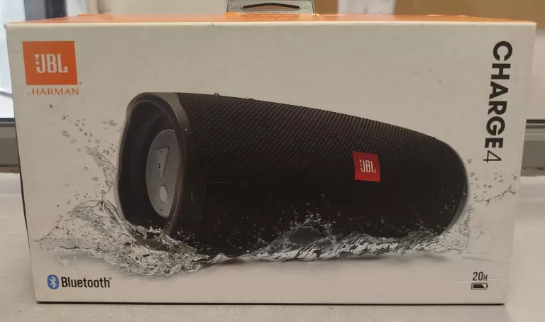 GŁOŚNIK PRZENOŚNY JBL CHARGE 4 CZARNY 30 W PUDEŁKO