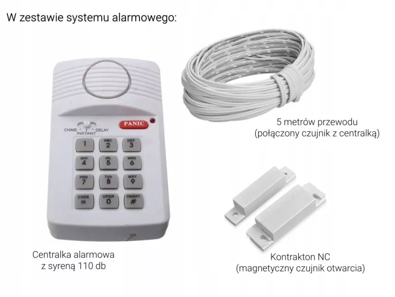 ALARM DO PIWNICY GARAŻU ALTANY CENTRALA ALARMOWA