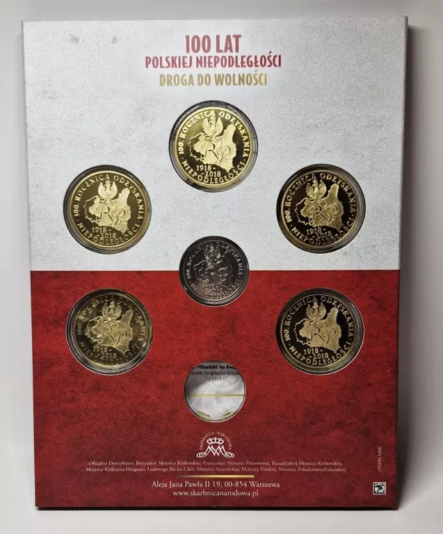ALBUM 100 LAT NIEPODLEGŁOŚCI POLSKIEJ + MONETY