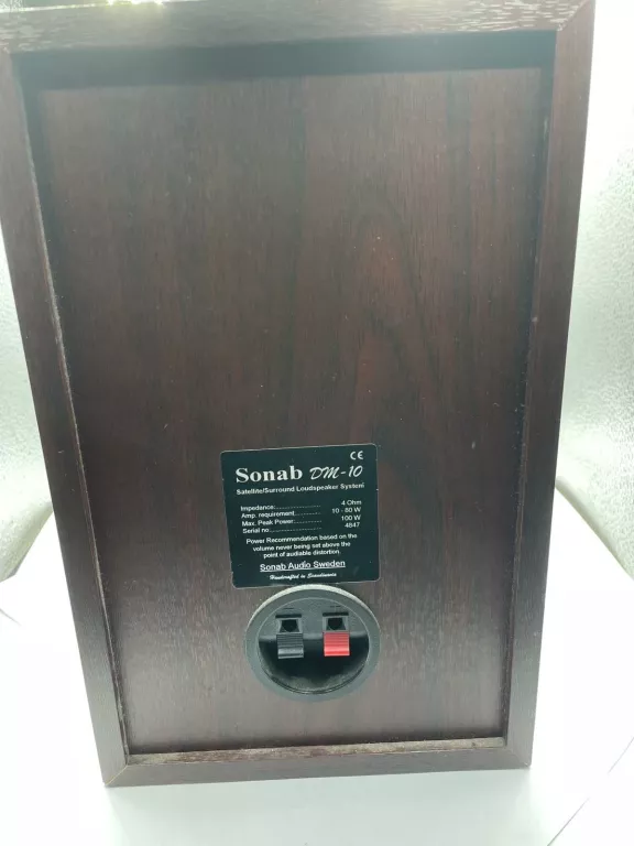 KOLUMNY GŁOŚNIKOWE SONAB DM-10 10-80W 100W