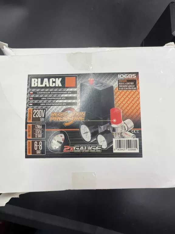 WYŁĄCZNIK CIŚNIENIOWY PRESOSTAT DO KOMPRESORA BLACK 10685