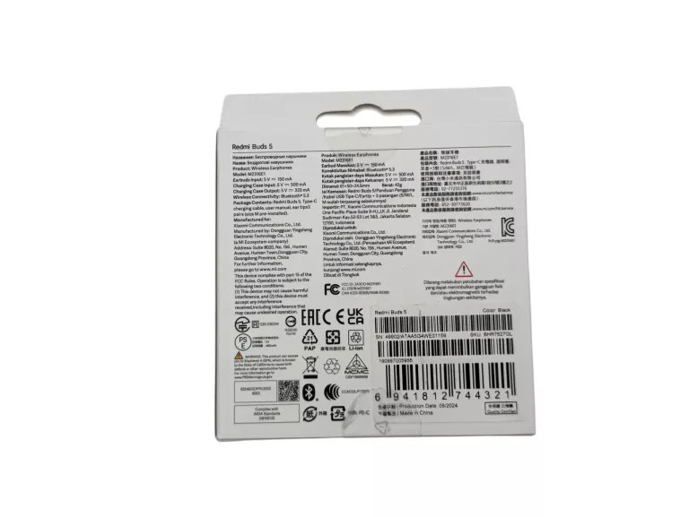 SŁUCHAWKI DOKANAŁOWE XIAOMI REDMI BUDS 5 ANC BLUETOOTH 5.3 - JAK NOWE!