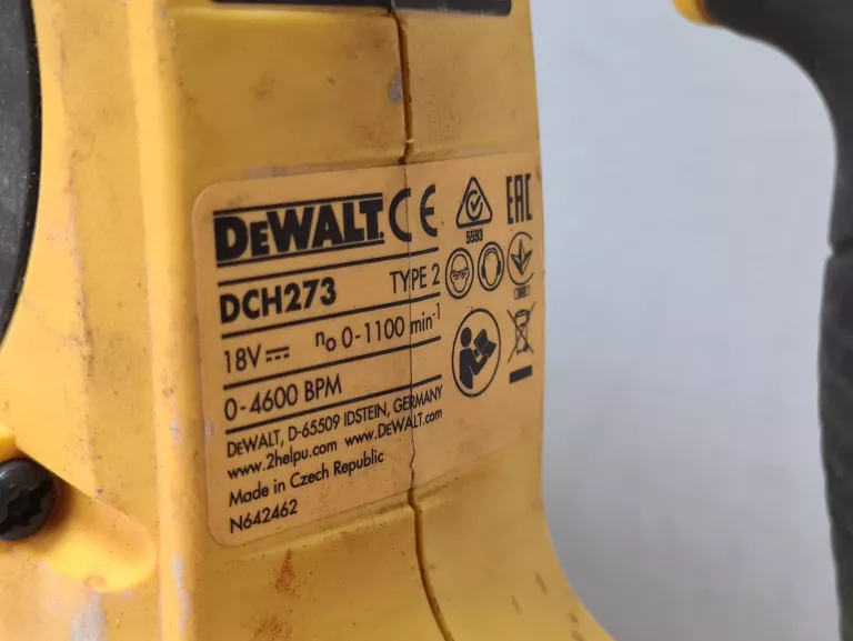 MOTOWIERTARKA DEWALT DCH273 + ŁADOWARKA