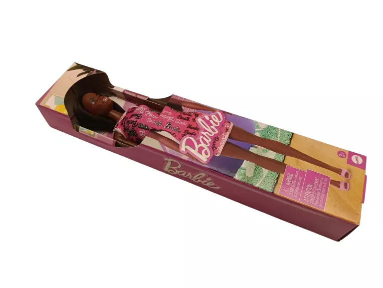 BARBIE LALKA STYLOWA CIEMNOSKÓRA W SUKIENCE DŁUGIE WŁOSY UBRANKO MATTEL