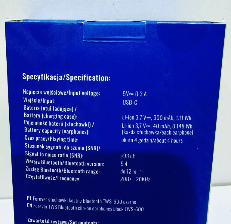 FOREVER SŁUCHAWKI KOSTNE BLUETOOTH TWS
