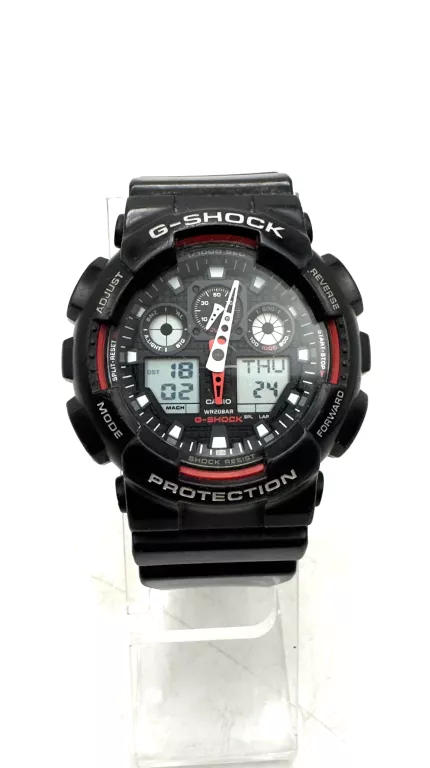 ZEGAREK CASIO G-SHOCK GA-100 CZARNO CZERWONY