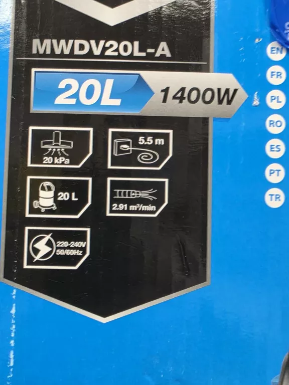 ODKURZACZ WARSZTATOWY MACALLISTER MWDV20L-A 20L 1400W