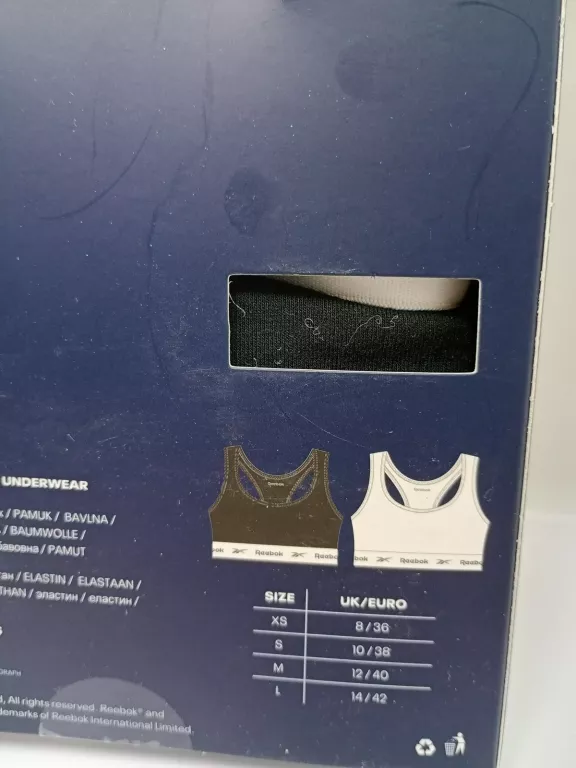 STANIK SPORTOWY TOP DAMSKI KOMPLET REEBOK 2PACK MIX FRANKIE-AW24-MIX S