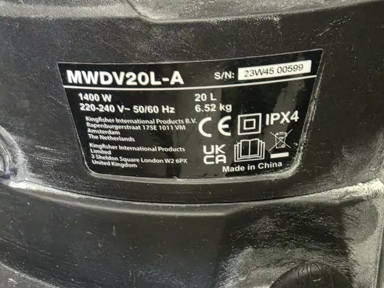 ODKURZACZ WARSZTATOWY MACALLISTER MWDV20L-A 20L 1400W