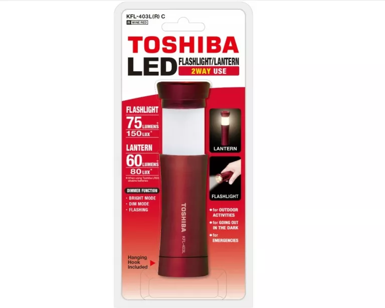 LATARKA LED TOSHIBA DWUFUNKCYJNA CZERWONA KFL 403L
