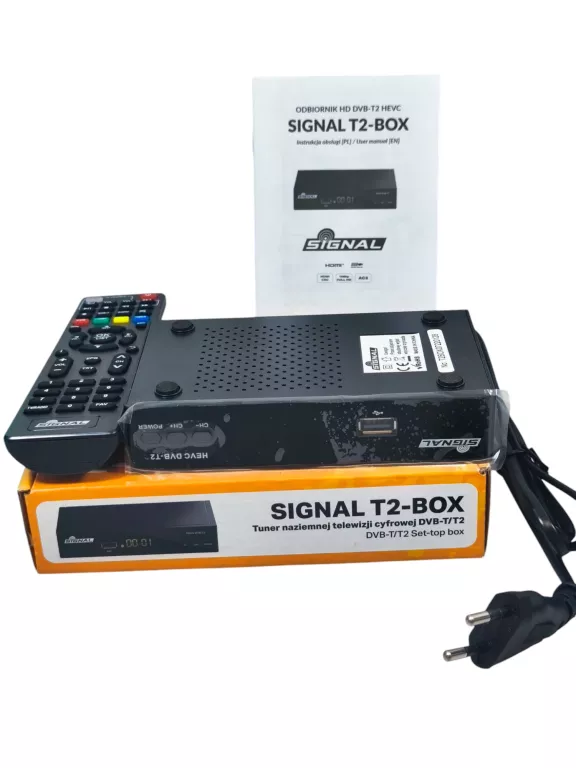 TUNER SIGNAL T2-BOX DVB-T2 HEVC KOMPLET