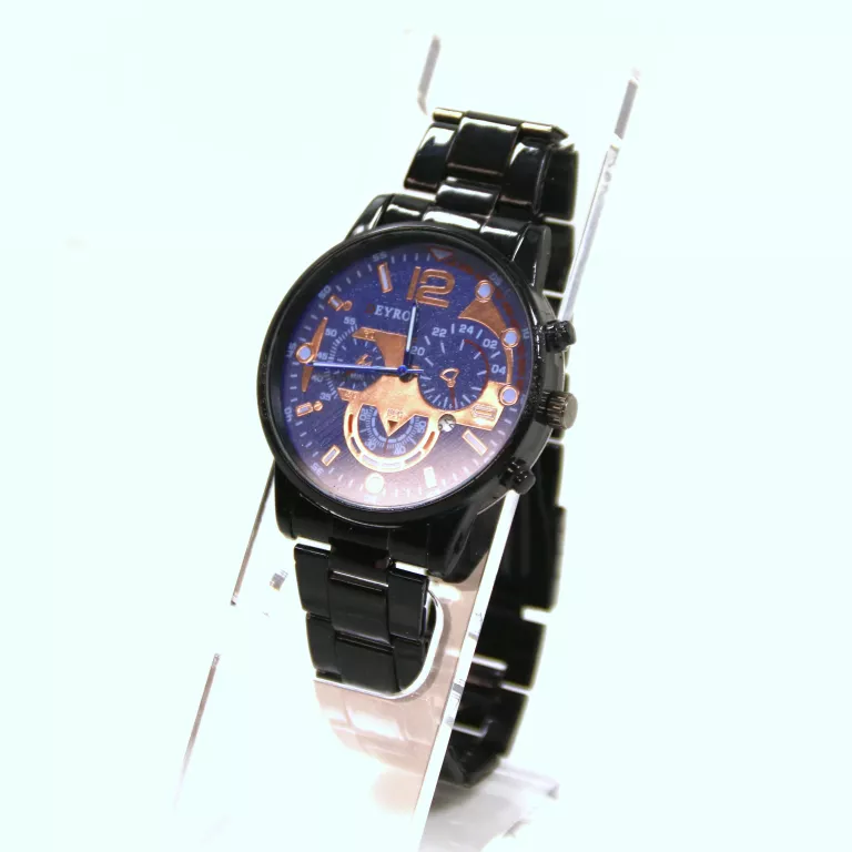 ZEGAREK UNISEX CZARNA BRANSOLETA
