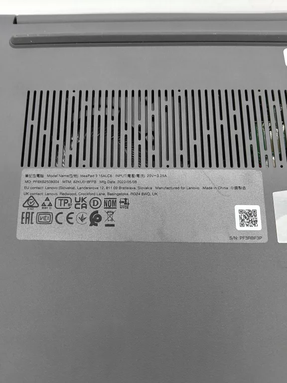 LAPTOP IDEAPAD 3 15ALC6 AMD RYZEN 5000 SERIES 8/512GB WIN 11 HOME+ŁAD