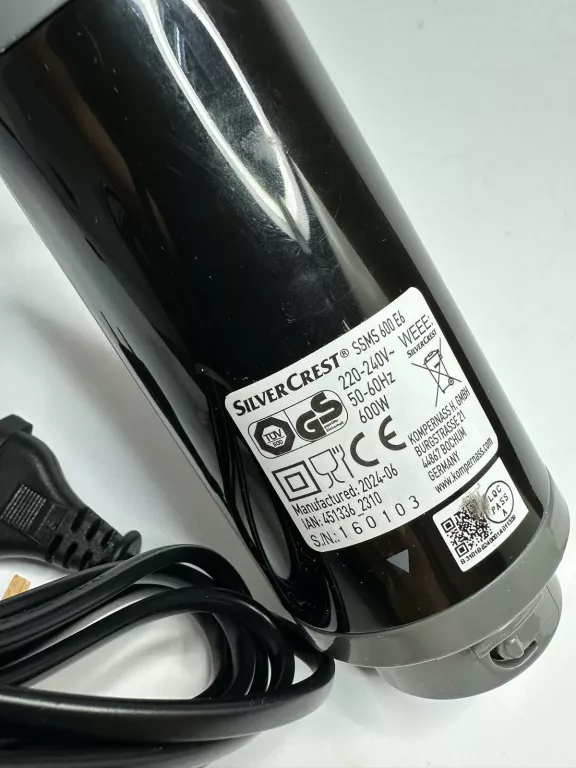 BLENDER RĘCZNY SILVERCREST SSMS 600 E6 3W1