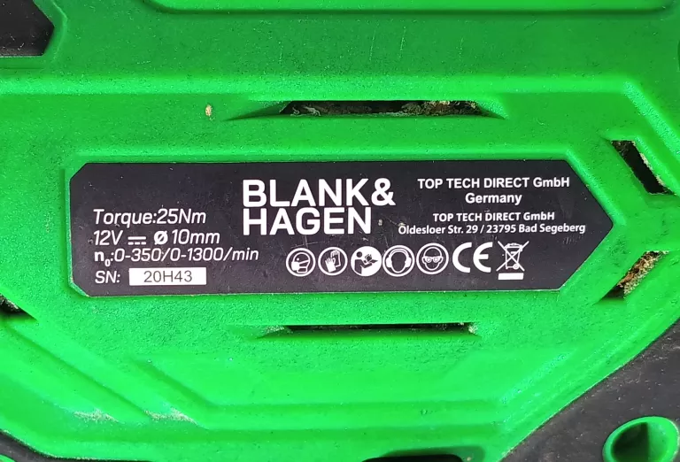 WKRĘTARKA BLANK HAGEN 20H43 + ŁAD/AKU
