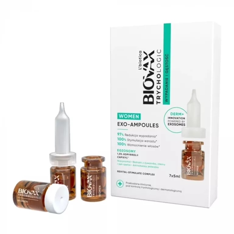 L'BIOTICA BIOVAX TRYCHOLOGIC EXO-AMPOULES WYPADANIE I GĘSTOŚĆ KURACJA 7SZT