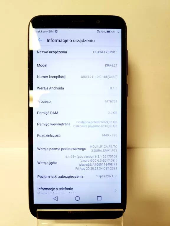 TELEFON HUAWEI Y5 2018 2/16GB