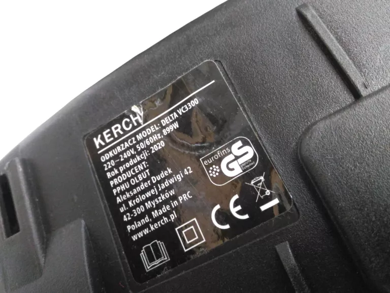 ODKURZACZ BEZWORKOWY KERCH DELTA VC3300