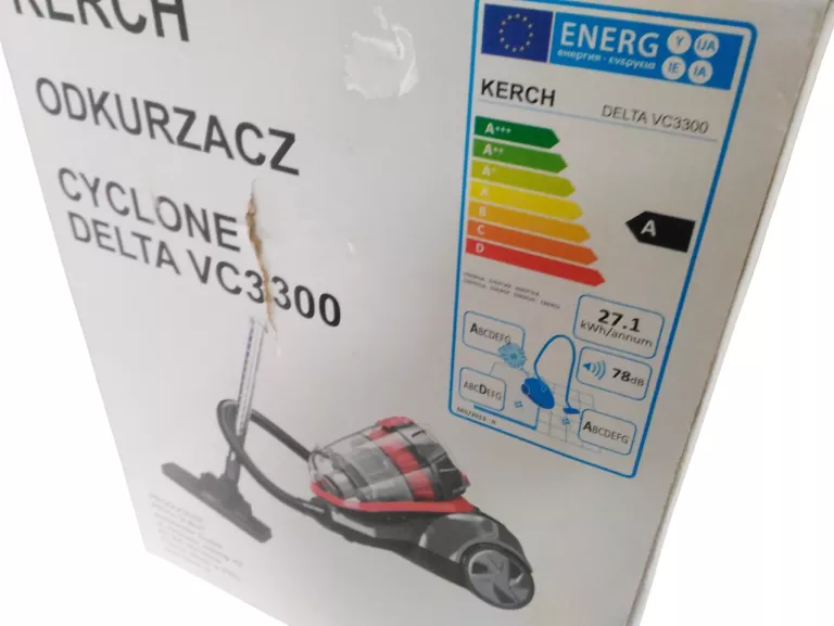 ODKURZACZ BEZWORKOWY KERCH DELTA VC3300