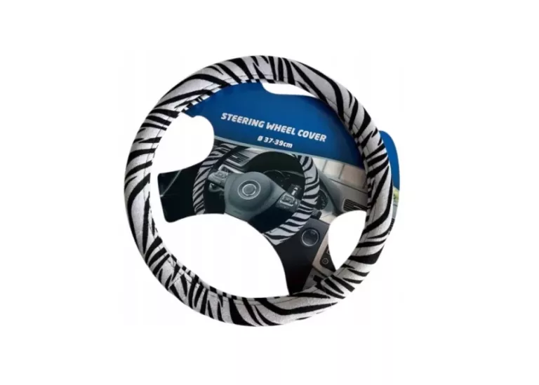 STEERING WHEEL COVER POKROWIEC NA KIEROWNICĘ ZEBRA 37-39CM