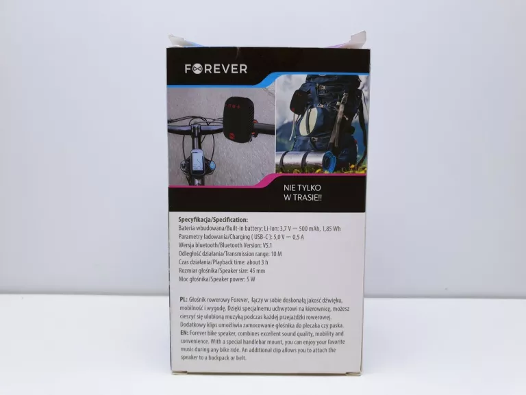 GŁOŚNIK BT NA ROWER FOREVER FV-GR-111 KOMPLET
