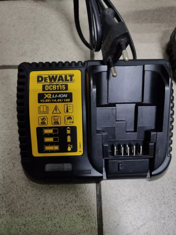 WKRĘTARKA DEWALT DCD796 ŁADOWARKA DCB115 AKUMULATOR DCB184 5AH OPIS