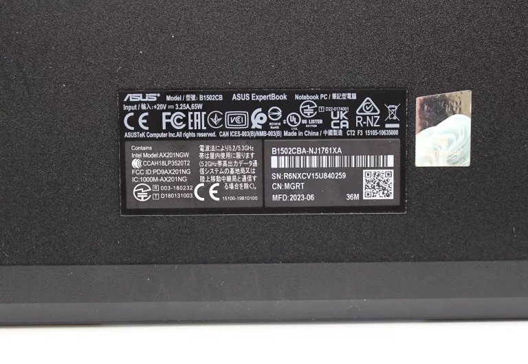 LAPTOP ASUS EXPERTBOOK B1502CBA 16/256