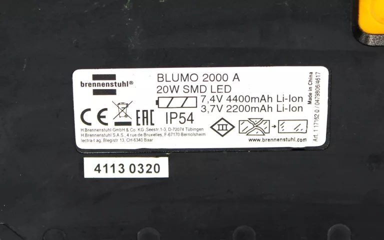 PRZENOŚNA LAMPA WARSZTATOWA BRENNENSTUHL BLUMO 2000A BLUETOOTH