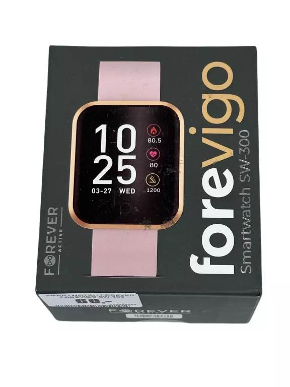 SMARTWATCH FOREVER FOREVIGO SW-300 ZŁOTY KOMPLET