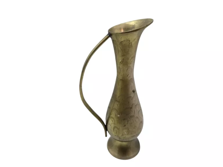 MOSIĘŻNY DZBANEK ZDOBIONY 18CM VINTAGE PRL
