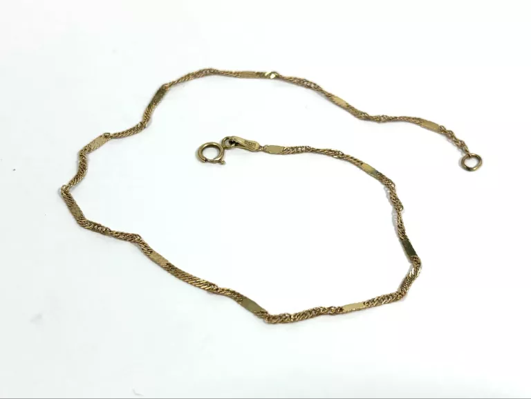 ZŁOTA BRANSOLETKA NA NOGĘ 585 - 25CM - 1,32G
