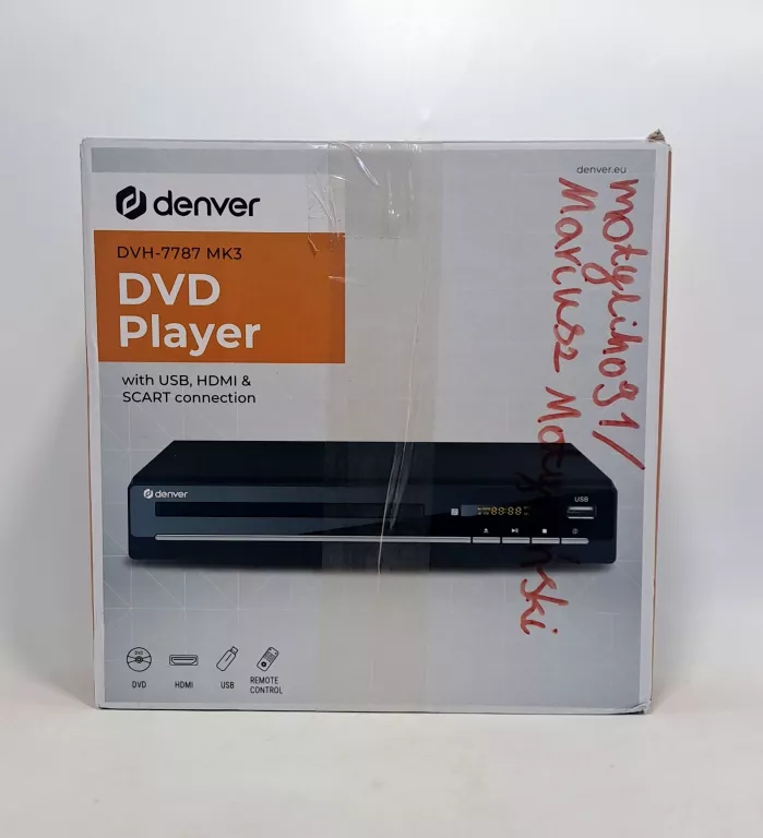 ODTWARZACZ DVD DENVER DVH-7787