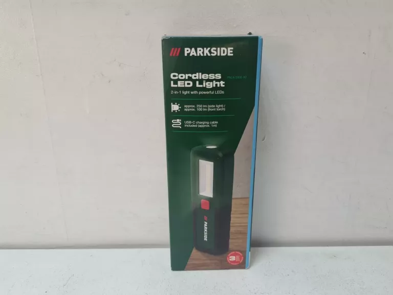 PARKSIDE LAMPA WARSZTATOWA LED AKUMULATOROWA 250 LM USB-C OBRACANA