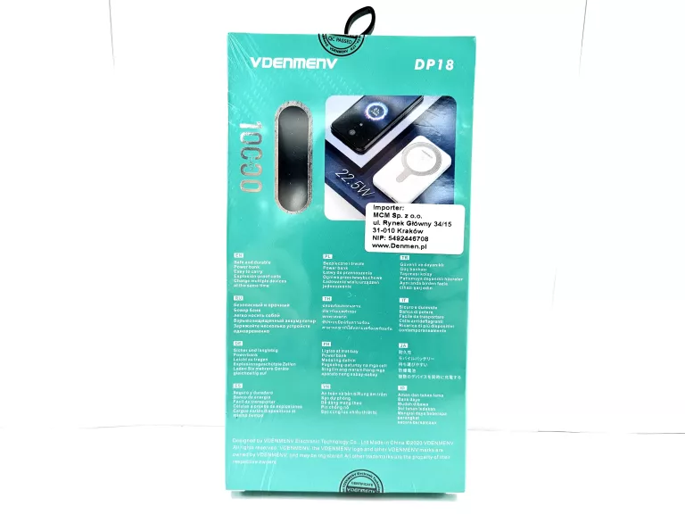 SZYBKI POWERBANK 10000 MAH USB-C MAGSAFE BEZPRZEWODOWY INDUKCYJNY + STOPKA