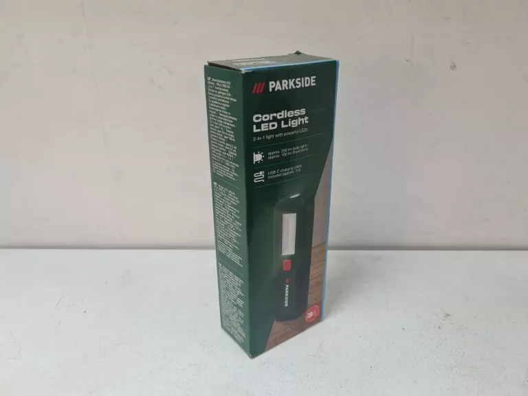 PARKSIDE LAMPA WARSZTATOWA LED AKUMULATOROWA 250 LM USB-C OBRACANA