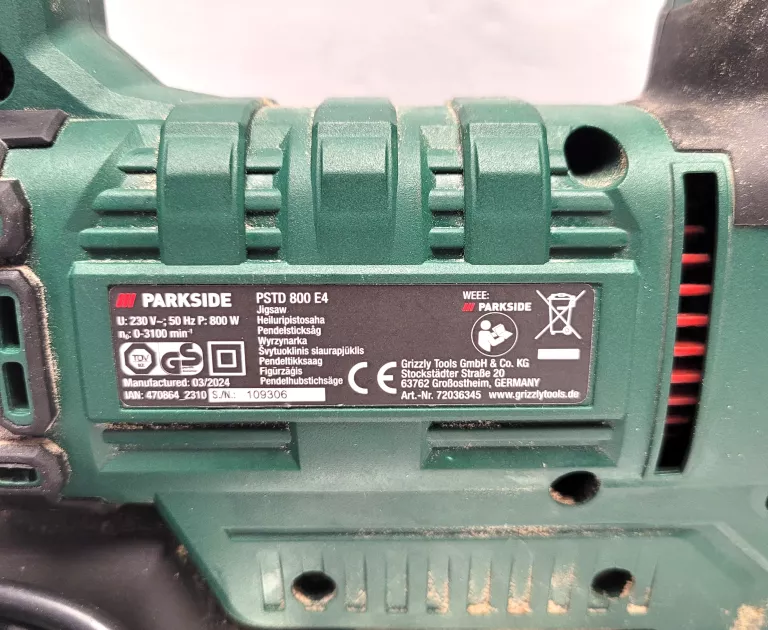 WYRZYNARKA PARKSIDE PSTD 800 E4/ USZK.LASER