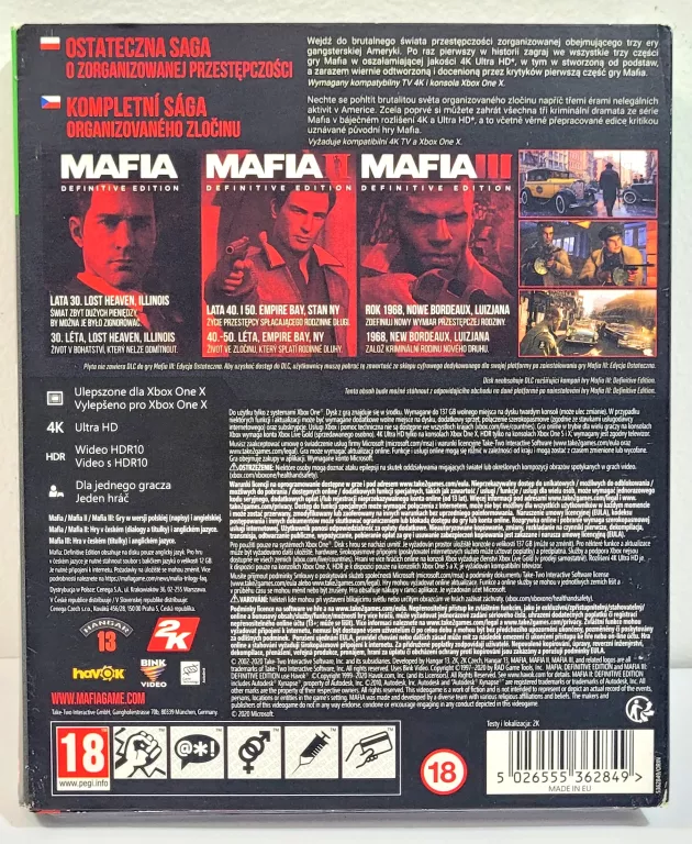 GRA XBOX ONE MAFIA TRILOGY