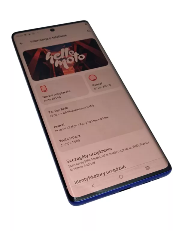 TELEFON MOTOROLA MOTO G85 - 12/256GB - 6,67" - ANDROID 14 - KOMPLET