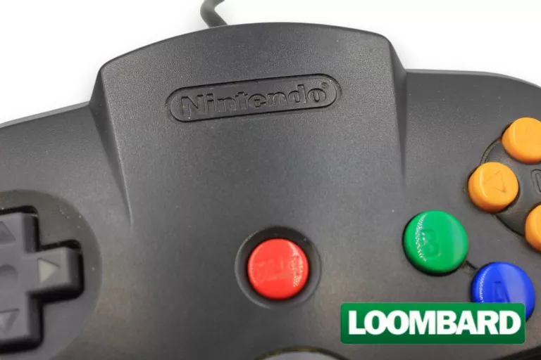 NINTENDO 64 PAD KONTROLER GAMEPAD ORYGINALNY N64 - CZARNY