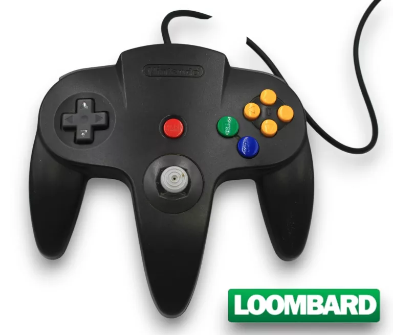 NINTENDO 64 PAD KONTROLER GAMEPAD ORYGINALNY N64 - CZARNY